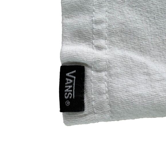 VANS Mens Classic Fit T-Shirt White Size Small - Picture 8 of 10